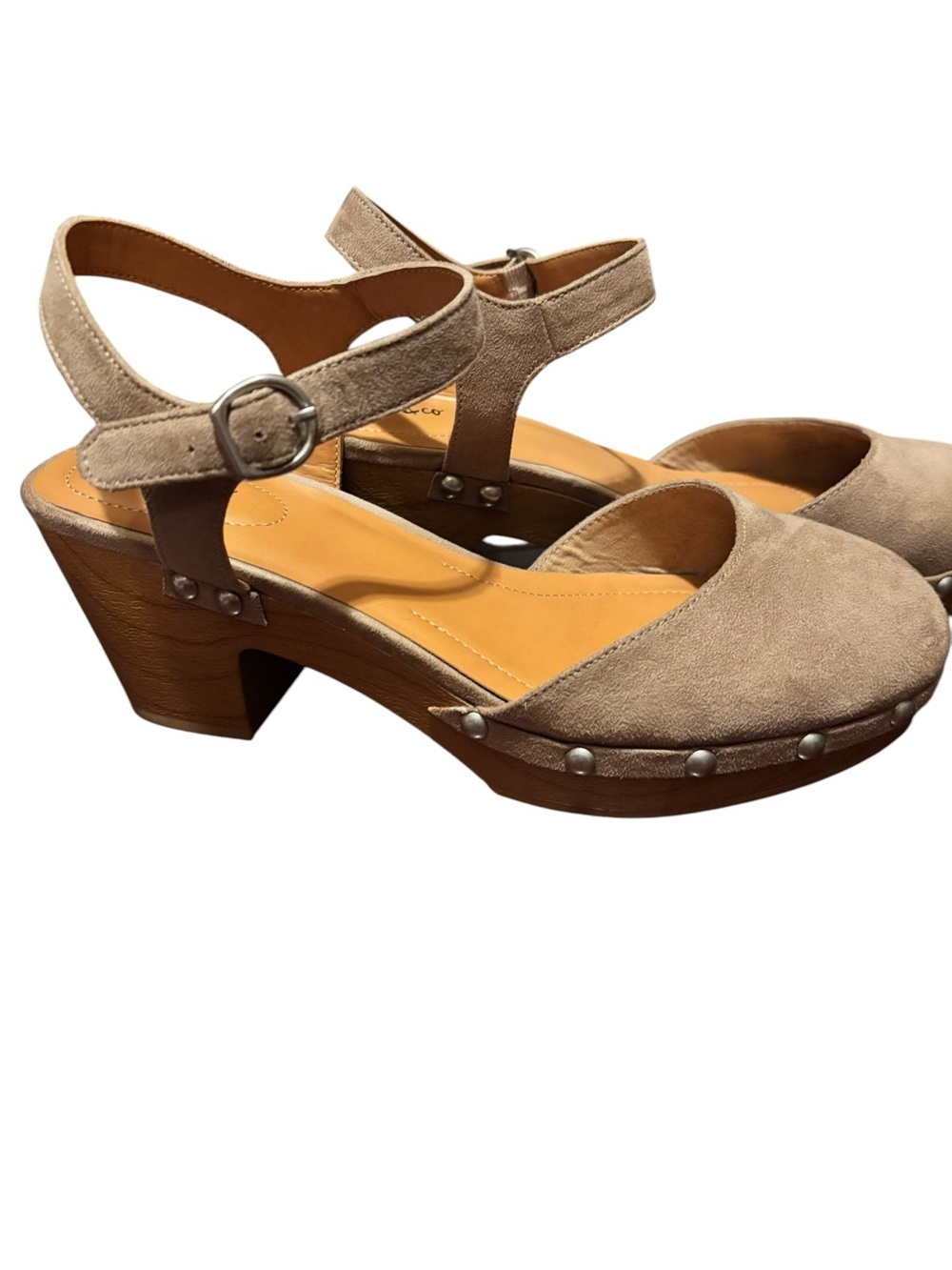 Style &Co faux suede mule platform sandals 8.5